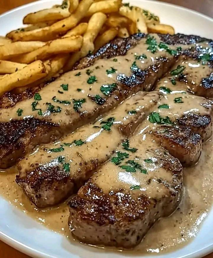  Steak with Garlic Cream Sauce – a dinner worth savoring